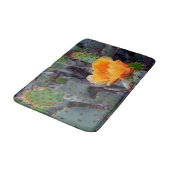 Oranje Prickly Pear Opuntia Cactus Flower Photo Badmat (Gekanteld)