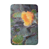 Oranje Prickly Pear Opuntia Cactus Flower Photo Badmat (Voorkant Verticaal)