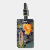 Oranje Prickly Pear Opuntia Cactus Flower Photo Bagagelabel (Voorkant verticaal)