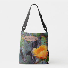 Oranje Prickly Pear Opuntia Cactus Flower Photo Crossbody Tas