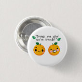 ORANJE PRIJSOPGAVE RONDE BUTTON 3,2 CM (Voorkant /achterkant)