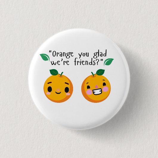ORANJE PRIJSOPGAVE RONDE BUTTON 3,2 CM (Voorkant)