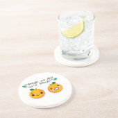 ORANJE PRIJSOPGAVE ZANDSTEEN ONDERZETTER (Zijkant)