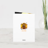 Oranje printplaat, elektronische onderdelen bedankkaart (Achterkant)