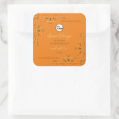Oranje Product Labels Gold  hoek met Logo (Tas)