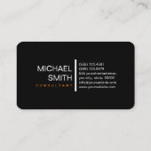 Oranje Professional White Black elegant modern Visitekaartje (Achterkant)