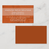 Oranje professioneel circuit-Visitekaartje Visitekaartje (Voorkant / Achterkant)