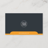 Oranje professioneel modern bedrijf visitekaartje (Achterkant)