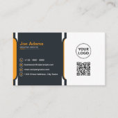 Oranje professioneel modern bedrijf visitekaartje (Voorkant)