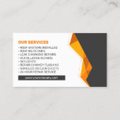 Oranje professionele dakbedekking shingles huis visitekaartje (Achterkant)