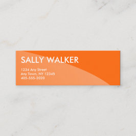Oranje professionele moderne mini-visitekaartjes mini visitekaartje