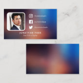 Oranje profiel Foto sociale media Visitekaartje (Voorkant / Achterkant)