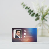 Oranje profiel Foto sociale media Visitekaartje (Staand voorkant)