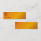 Oranje profielkaart mini visitekaartje (Voorkant / Achterkant)