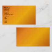Oranje profielkaart visitekaartje (Voorkant / Achterkant)