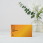 Oranje profielkaart visitekaartje (Staand voorkant)
