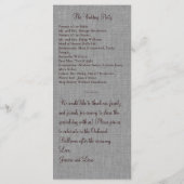 Oranje programma van de Monogrammed Wedding van Li Programmakaart (Achterkant)