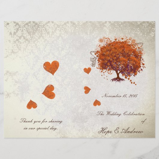 Oranje programma voor de rode plum Heart Leaf Tree (Voorkant)