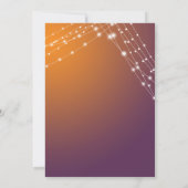 Oranje pruim ombre & lichte touwtjes bruiloft kaart (Achterkant)