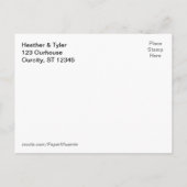 Oranje pruimenombre & lichte snaren Bewaar de datu Aankondigingskaart (Achterkant)