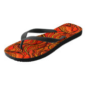 Oranje Psychedelic Glas in lood Abstract Teenslippers (Schuin)