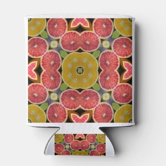 Oranje psychedelische kunsten - Grapefruit - Fever Blikjeskoeler (Achterkant)