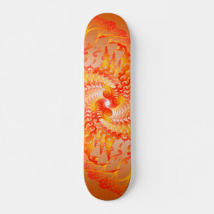 Oranje Psychedelische Spirals: Skateboard