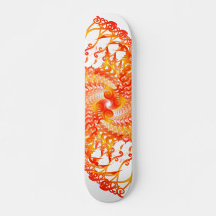 Oranje Psychedelische Spirals: Skateboard