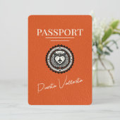 Oranje Puerta Vallarta Paspoort Save The Date (Staand voorkant)
