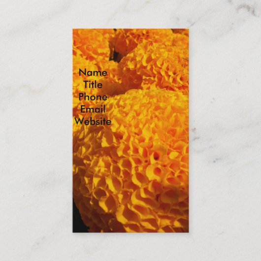 Oranje Puff-profielkaart Visitekaartje (Voorkant)