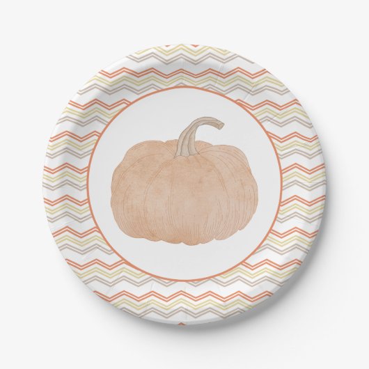 Oranje Pumpkin Baby shower Party Bord (Voorkant)