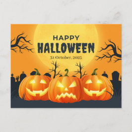 Oranje Pumpkin Halloween Briefkaart