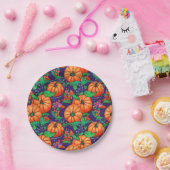 Oranje Pumpkin Halloween Papieren Bordje (Feest)