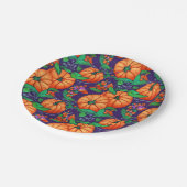 Oranje Pumpkin Halloween Papieren Bordje (Gekanteld)