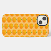 Oranje Pumpkin Halloween Pattern iPhone Hoesje (Achterkant horizontaal)
