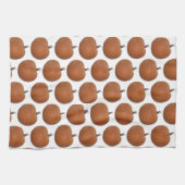 Oranje Pumpkin Photo Cutout Tiled on White Theedoek (Horizontaal)