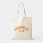 Oranje Pumpkin Spice College Letter Geïnspireerd Tote Bag (Achterkant)