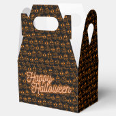 Oranje Pumpkins Halloween Pattern Bedankdoosjes (Geopend)