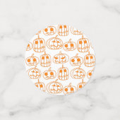 Oranje Pumpkins Halloween Pattern Confetti (Kleine voorkant)