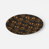 Oranje Pumpkins Halloween Pattern Papieren Bordje (Gekanteld)