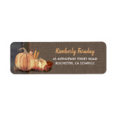 Oranje Pumpkins Rustic Herfst Party Etiket (Voorkant)