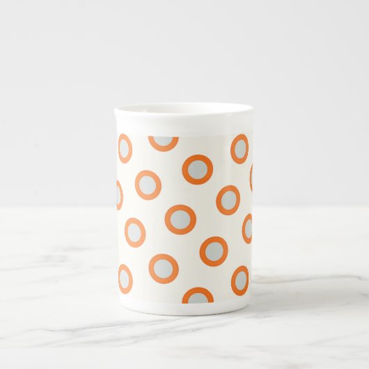 Oranje puntretrorontwerp porselein kop (Voorkant)
