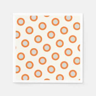 Oranje puntretrorontwerp servetten
