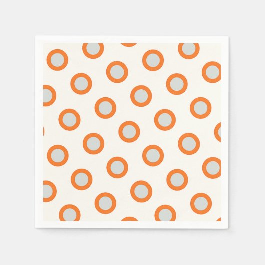 Oranje puntretrorontwerp servetten (Voorkant)