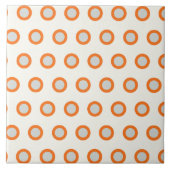 Oranje puntretrorontwerp tegeltje (Voorkant)