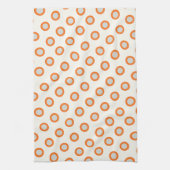 Oranje puntretrorontwerp theedoek (Verticaal)