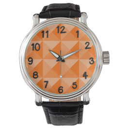 Oranje pyramiden horloge