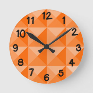 Oranje pyramiden  ronde klok