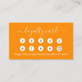 Oranje QR-code Business logo Klantenkaartje (Voorkant)