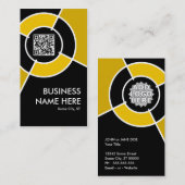 oranje QR-code en logo-doelstelling Visitekaartje (Voorkant / Achterkant)